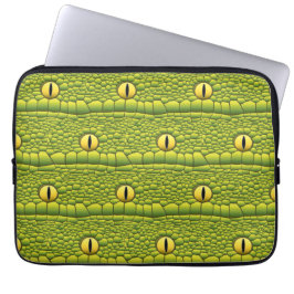 Slanke-over-reptielogen en huidpatroon laptop sleeve