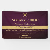 Slanke Paarse gouden notaris Zakelijk Marketing Ev Spandoek (Horizontaal)