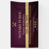 Slanke Paarse gouden notaris Zakelijk Marketing Ev Spandoek (Verticaal)