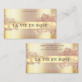 Slanke professionele brons mobiele spray tan visitekaartje (Voorkant / Achterkant)