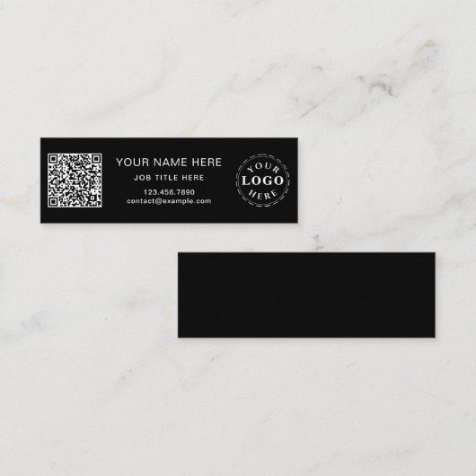 Slanke professionele zwarte mini-Kaart voor netwer Contactkaartje (Voorkant / Achterkant)