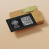Slanke QR Code Business Logo: Zwart Modern Visitekaartje