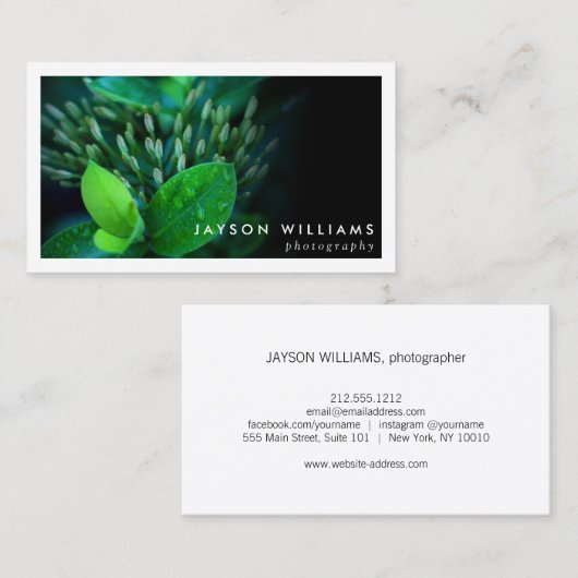 Slanke randfotograaf, foto-Visitekaartje Visitekaartje (Voorkant / Achterkant)