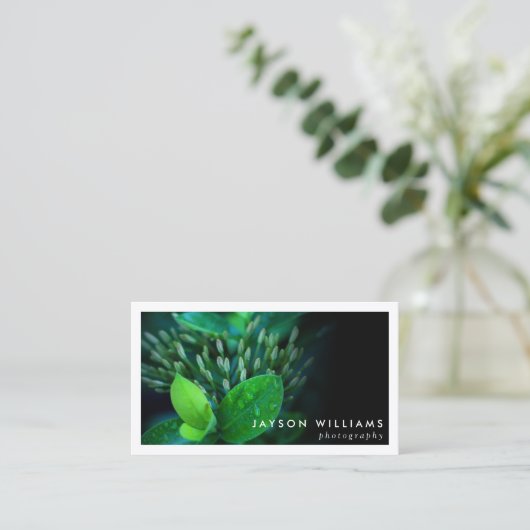 Slanke randfotograaf, foto-Visitekaartje Visitekaartje (Staand voorkant)