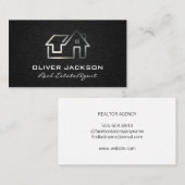 Slanke Real Estate Metal Logo Visitekaartje (Voorkant / Achterkant)