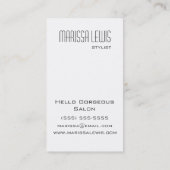 Slanke Retro  Hair Stylist Visitekaartjes (Achterkant)
