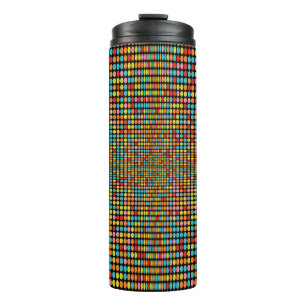 Slanke Retro Tumbler met Artistic Circle Flair Thermosbeker