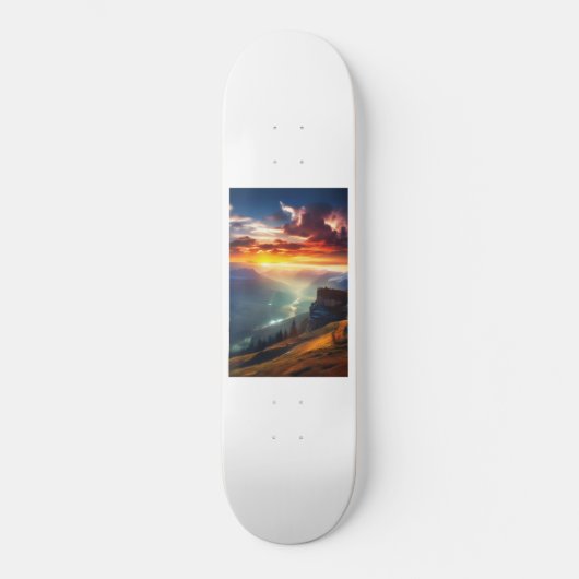 Slanke Ride White Skateboard (Voorkant)