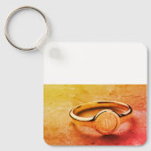 Slanke roestvrijstalen sleutelhanger (Voorkant)