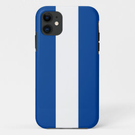 Slanke Royal Blue White nautische zeilstrepen Case-Mate iPhone Case