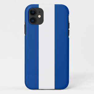 Slanke Royal Blue White nautische zeilstrepen Case-Mate iPhone Case