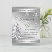 Slanke sequenties sneeuwvlokken in feestelijke ker kaart (Staand voorkant)