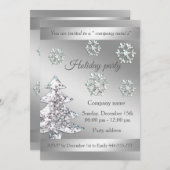 Slanke sequenties sneeuwvlokken in feestelijke ker kaart (Voorkant / Achterkant)