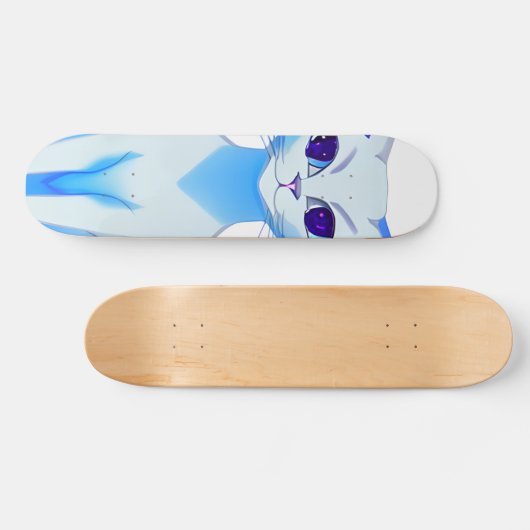 Slanke Siamese kat Persoonlijk Skateboard (Horizontaal)
