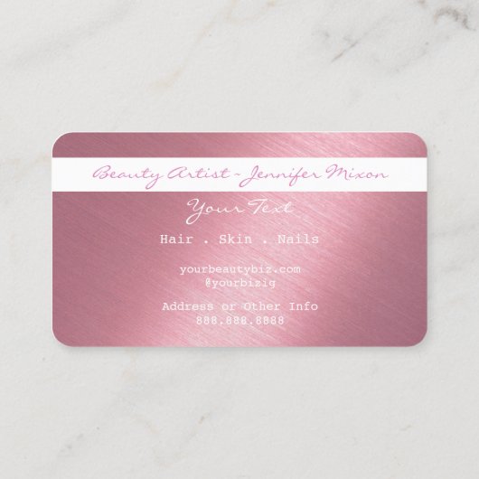 Slanke simplistic Credit Card Shining Lavender Visitekaartje (Achterkant)