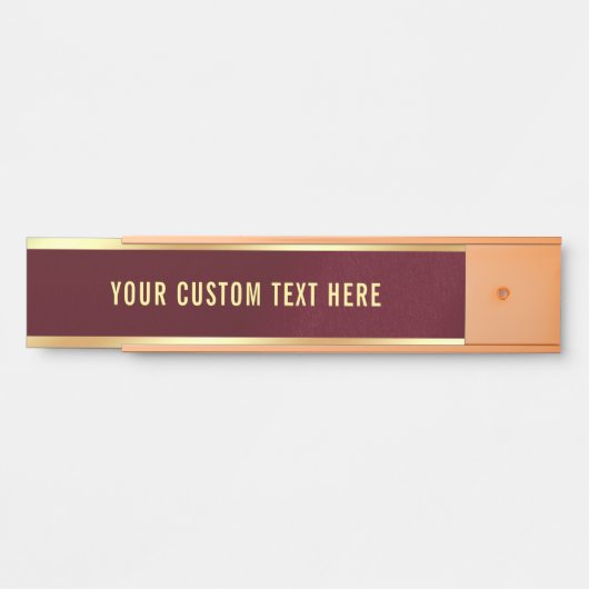 Slanke Sjabloon van uw aangepaste tekst hier Home Deurbordje (Voorkant)