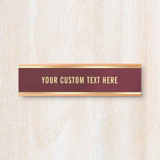 Slanke Sjabloon van uw aangepaste tekst hier Home Deurbordje (Voorkant)