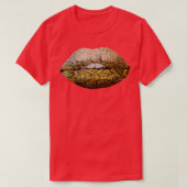 Slanke Skin Print Lip afdrukken T-shirt (Design voorkant)