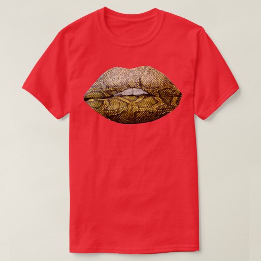 Slanke Skin Print Lip afdrukken T-shirt (Design voorkant)