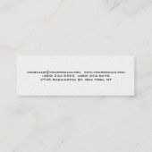 Slanke speciale, moderne professional mini visitekaartje (Achterkant)