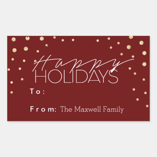 Slanke & speelse vakantie | Cadeaulabel Rechthoekige Sticker (Voorkant)