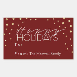 Slanke & speelse vakantie | Cadeaulabel Rechthoekige Sticker