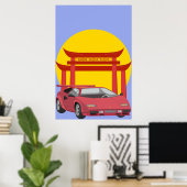 "Slanke sportwagen elegantie | 24x36 Poster | (Thuiskantoor)