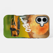 Slanke sportwagen Silhouette Telefoonhoes iPhone 16 Hoesje (Achterkant horizontaal)