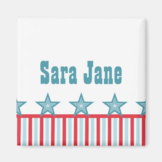 Slanke sterren en Stripes Magnet (Voorkant)