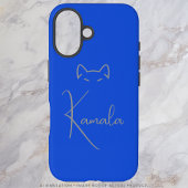 Slanke stijlvolle Kamala Harris Blue Minimalism Cu Case-Mate iPhone Case