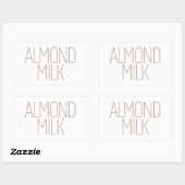 Slanke Tan Amandelmelk Rechthoekige Sticker (Vel)