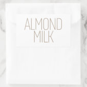Slanke Tan Amandelmelk Rechthoekige Sticker (Tas)