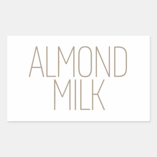 Slanke Tan Amandelmelk Rechthoekige Sticker