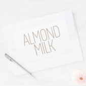 Slanke Tan Amandelmelk Rechthoekige Sticker (Envelop)