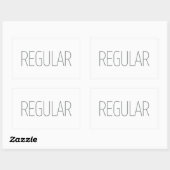 Slanke Tan Regular Coffee Rechthoekige Sticker (Vel)