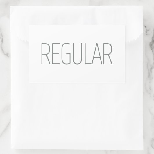 Slanke Tan Regular Coffee Rechthoekige Sticker (Tas)