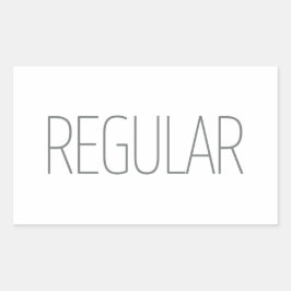 Slanke Tan Regular Coffee Rechthoekige Sticker