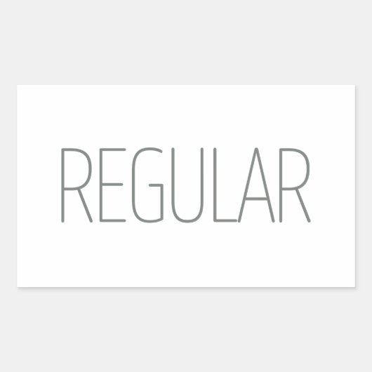 Slanke Tan Regular Coffee Rechthoekige Sticker (Voorkant)