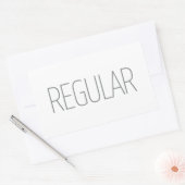 Slanke Tan Regular Coffee Rechthoekige Sticker (Envelop)