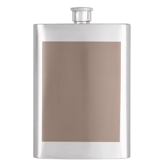 Slanke Taupe Roestvrijstalen kolf – Modern design Flacon (Voorkant)