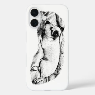 Slanke Terrier Portret met fijne spikkels iPhone 16 Hoesje