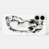 Slanke Terrier Portret met fijne spikkels Case-Mate iPhone Case (Achterkant (horizontaal))