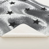 Slanke "Thank My Lucky Stars" Zilveren Schaduw Zwa Sherpa Deken (3/4)