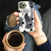 Slanke "Thank my lucky stars" Zilveren Zwarte Ster Case-Mate iPhone Case