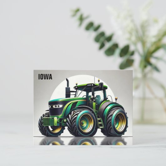 Slanke tractor Iowa Briefkaart (Staand voorkant)