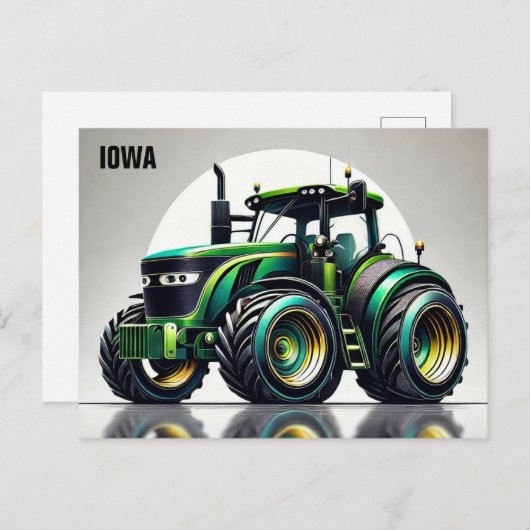 Slanke tractor Iowa Briefkaart (Voorkant / Achterkant)