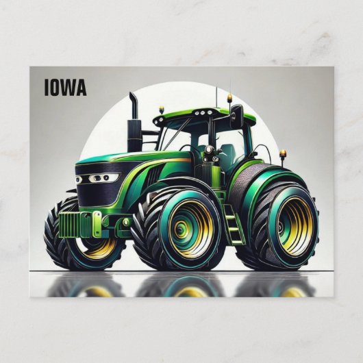 Slanke tractor Iowa Briefkaart (Voorkant)