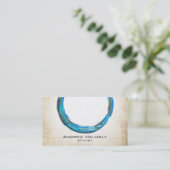 Slanke, trendy blauwe Blauwgroen cirkel Visitekaar Visitekaartje (Staand voorkant)