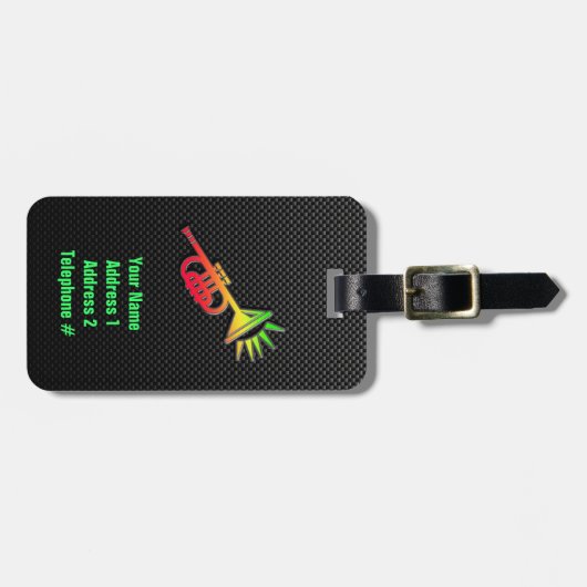 slanke trompet bagagelabel (Voorkant horizontaal)