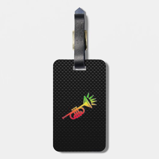 slanke trompet bagagelabel (Achterkant verticaal)